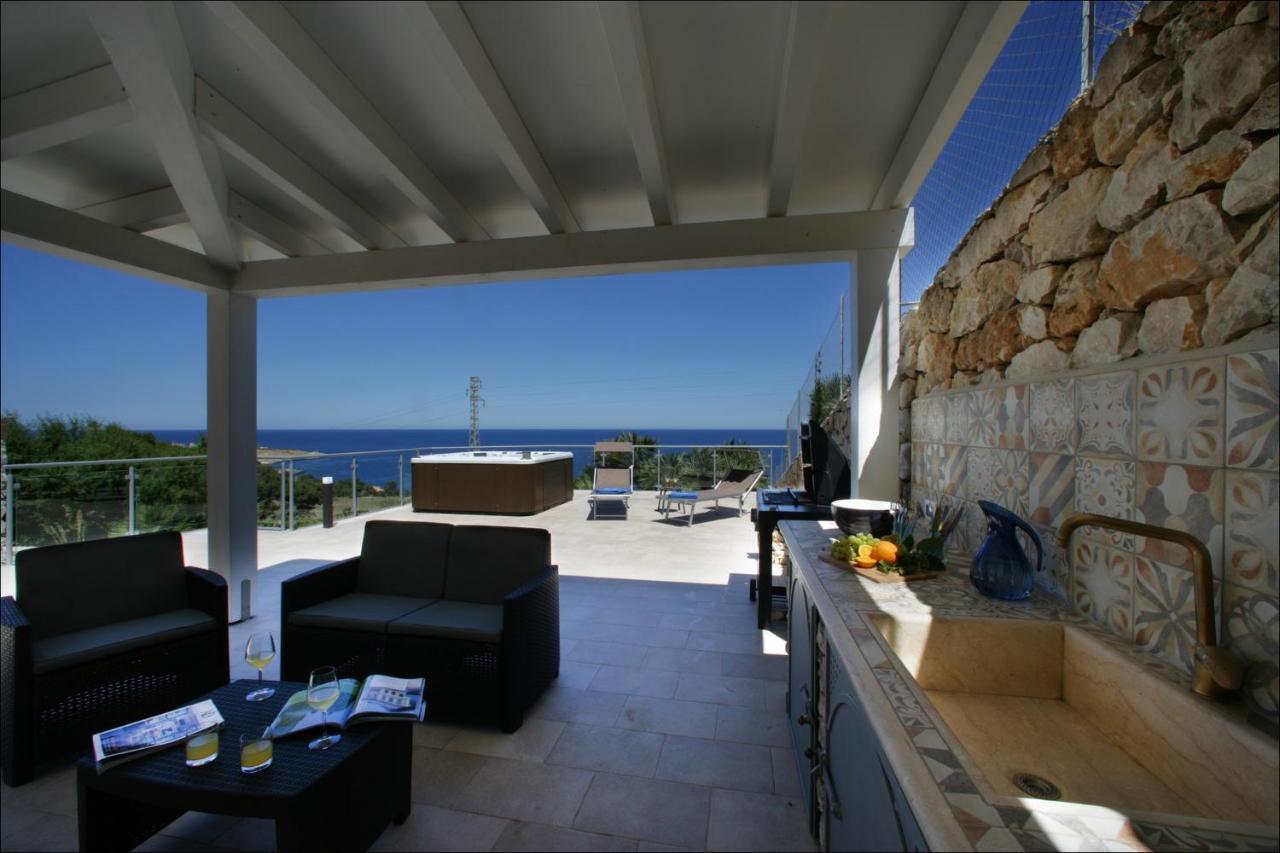 Villa Antonia - Vasca Idromassaggio Terrazza Vista Mare San Vito Lo Capo Exterior foto